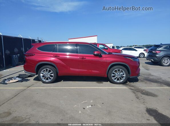 5TDYZRAHXLS028357 2020 TOYOTA HIGHLANDER Red Vista interior trasera