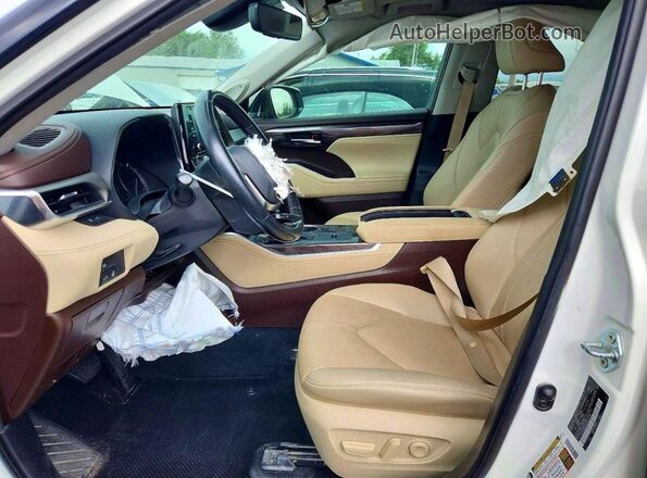 5TDYZRAHXMS055530 2021 TOYOTA HIGHLANDER White Widok wnętrza z przodu