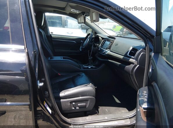 5TDYZRFH0HS229717 2017 TOYOTA HIGHLANDER Black წინა სალონის ხედი