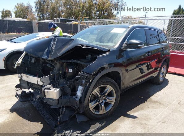 5TDYZRFH0HS229717 2017 TOYOTA HIGHLANDER Black წინა მარცხენა ხედი სამი მეოთხედიდან