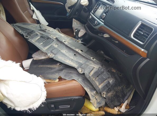 5TDYZRFH0JS268622 2018 TOYOTA HIGHLANDER White Вид салону спереду