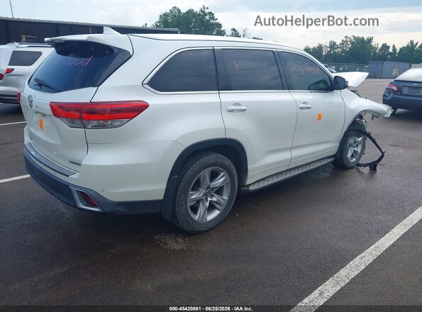5TDYZRFH0JS268622 2018 TOYOTA HIGHLANDER White Задня права чверть
