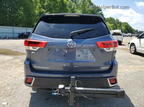 5TDYZRFH2KS343418 2019 TOYOTA HIGHLANDER Blue Հետևի տեսք