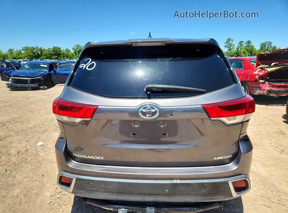 5TDYZRFH3HS203225 2017 TOYOTA HIGHLANDER Серый Вид сзади