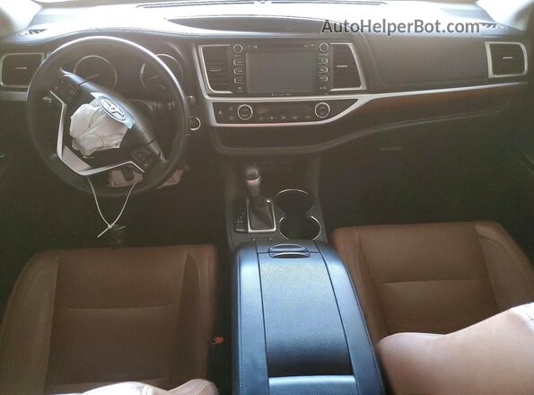 5TDYZRFH3JS245089 2018 TOYOTA HIGHLANDER Gray Вид панелі приладів