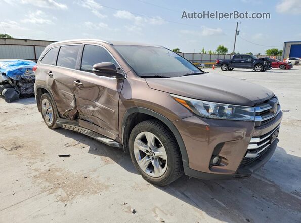 5TDYZRFH4JS259731 2018 TOYOTA HIGHLANDER Brown Front right