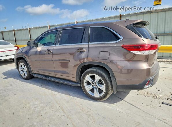 5TDYZRFH4JS259731 2018 TOYOTA HIGHLANDER Brown Rear left