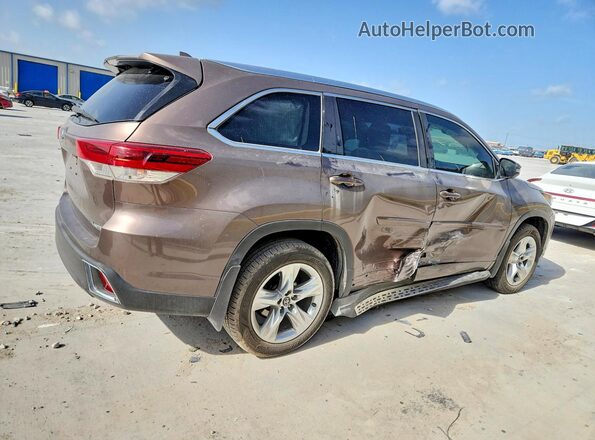 5TDYZRFH4JS259731 2018 TOYOTA HIGHLANDER Brown Rear right