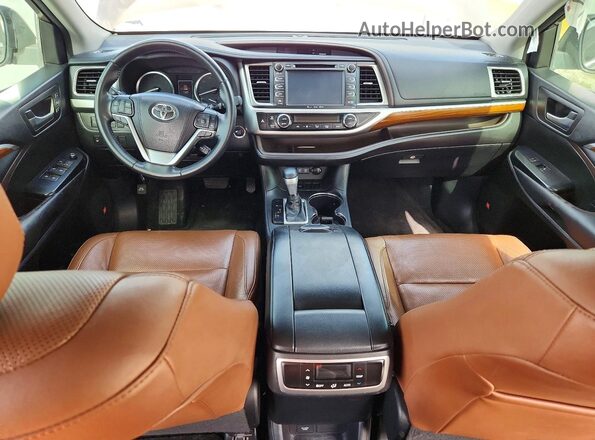5TDYZRFH4JS259731 2018 TOYOTA HIGHLANDER Brown Dashboard view