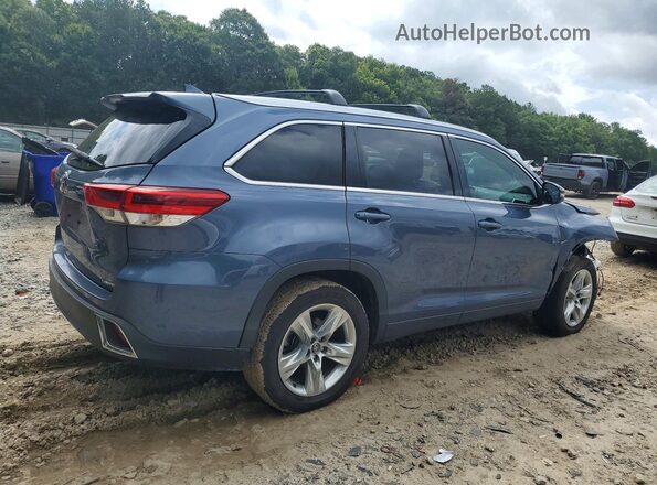 5TDYZRFH5JS273816 2018 TOYOTA HIGHLANDER Синий Задняя правая четверть