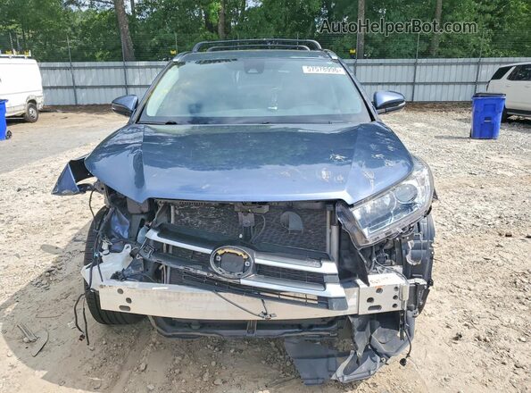 5TDYZRFH5JS273816 2018 TOYOTA HIGHLANDER Синий Вид спереди
