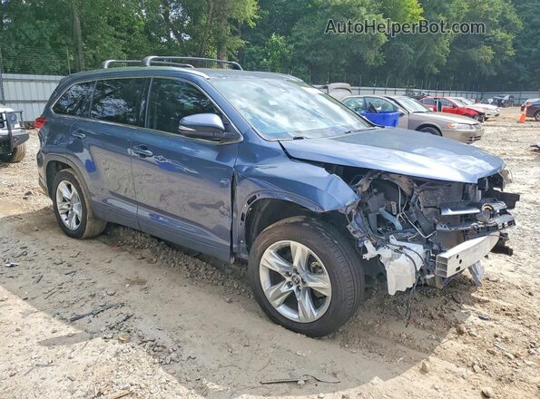 5TDYZRFH5JS273816 2018 TOYOTA HIGHLANDER Синий Передняя правая четверть