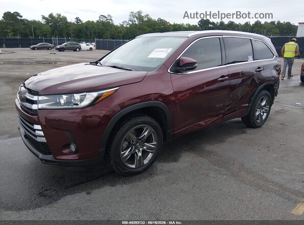 5TDYZRFH5JS286744 2018 TOYOTA HIGHLANDER Red Przód lewy
