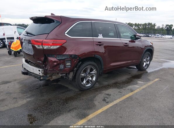 5TDYZRFH5JS286744 2018 TOYOTA HIGHLANDER Red Tył prawy