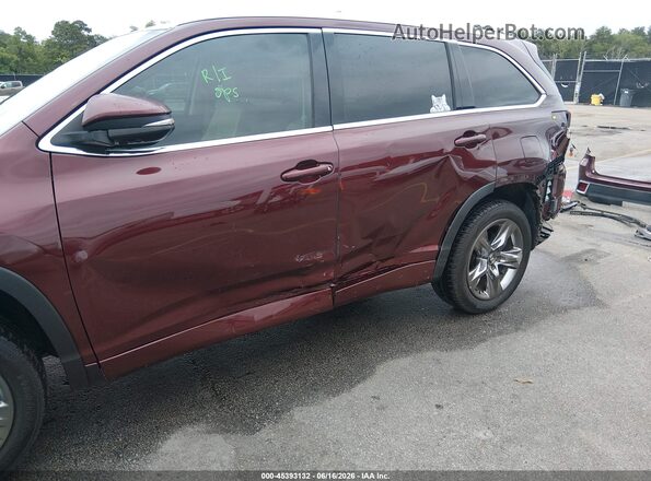 5TDYZRFH5JS286744 2018 TOYOTA HIGHLANDER Red Widok z przodu