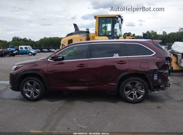 5TDYZRFH5JS286744 2018 TOYOTA HIGHLANDER Red 