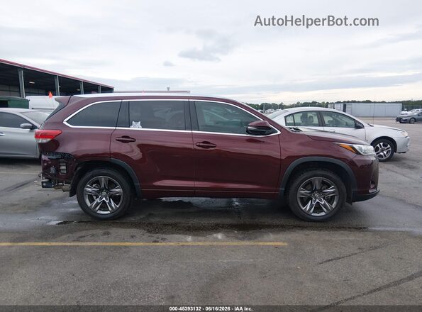 5TDYZRFH5JS286744 2018 TOYOTA HIGHLANDER Red Widok wnętrza 360 stopni