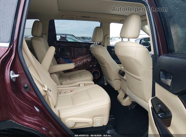5TDYZRFH5JS286744 2018 TOYOTA HIGHLANDER Red Widok naklejki z numerem VIN