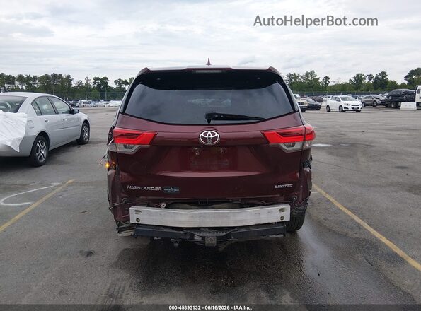 5TDYZRFH5JS286744 2018 TOYOTA HIGHLANDER Red 