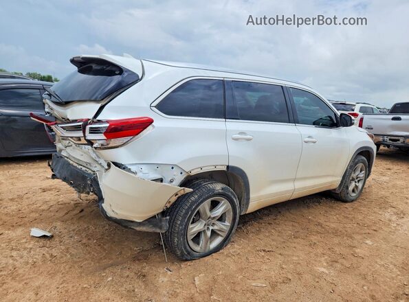 5TDYZRFH6JS248083 2018 TOYOTA HIGHLANDER White Задня права чверть
