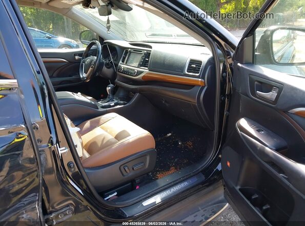 5TDYZRFH7KS296483 2019 TOYOTA HIGHLANDER Black Vista interior delantera