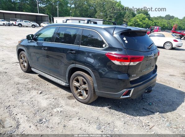 5TDYZRFH7KS296483 2019 TOYOTA HIGHLANDER Black Trasero izquierdo