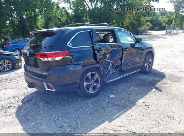 5TDYZRFH7KS296483 2019 TOYOTA HIGHLANDER Black Trasero derecho