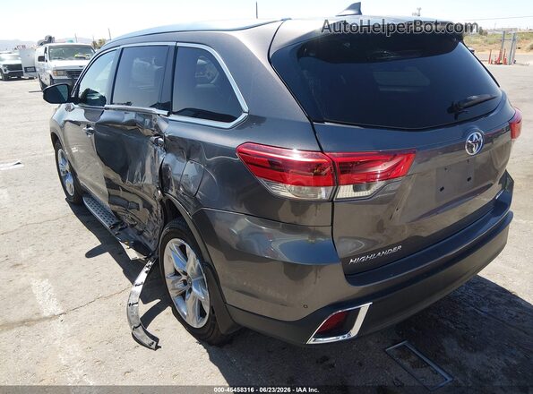5TDYZRFH7KS302217 2019 TOYOTA HIGHLANDER Серый Задняя левая четверть