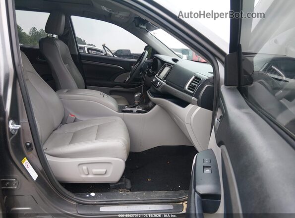 5TDYZRFH9HS193185 2017 TOYOTA HIGHLANDER Gray წინა სალონის ხედი