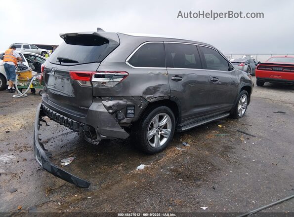 5TDYZRFH9HS193185 2017 TOYOTA HIGHLANDER Gray უკანა მარჯვენა