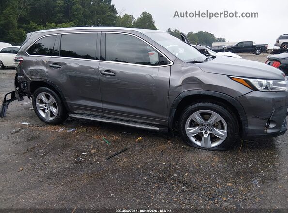 5TDYZRFH9HS193185 2017 TOYOTA HIGHLANDER Gray წინა ხედი