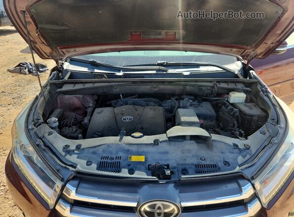5TDYZRFHXHS221575 2017 TOYOTA HIGHLANDER Burgundy 