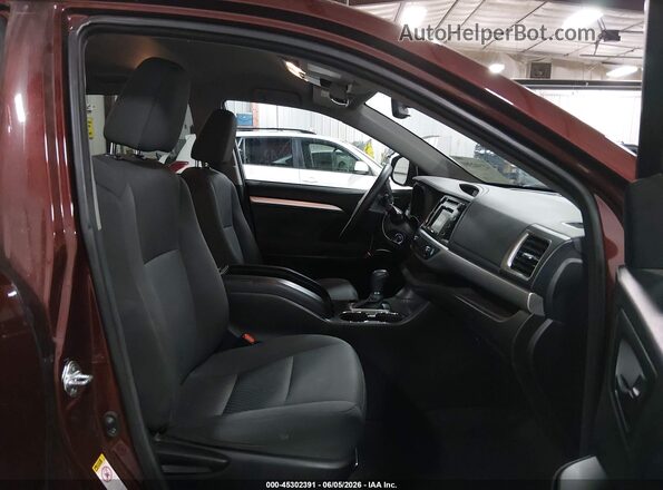 5TDZARFH0GS021346 2016 TOYOTA HIGHLANDER Maroon Widok wnętrza z przodu