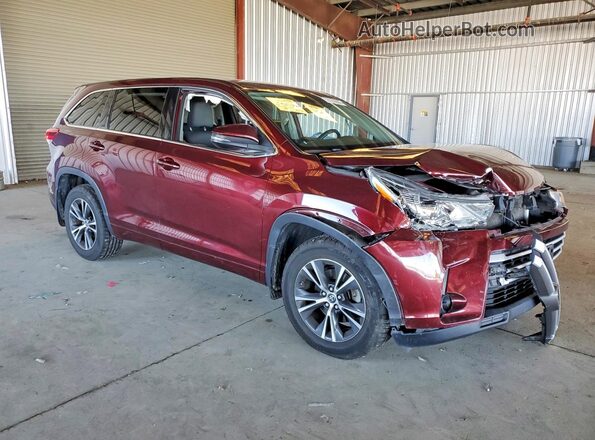 5TDZARFH0JS035349 2018 TOYOTA HIGHLANDER Burgundy Передня права чверть