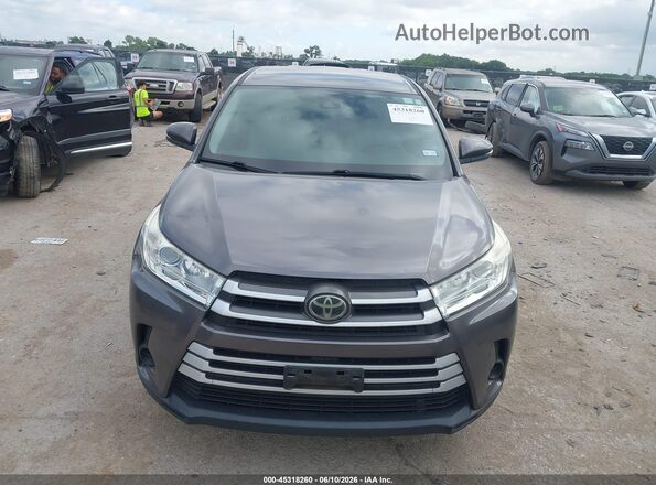 5TDZARFH0JS039238 2018 TOYOTA HIGHLANDER Gray Вид щитка приладів