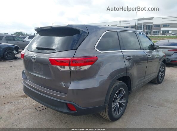 5TDZARFH0JS039238 2018 TOYOTA HIGHLANDER Gray Задня права чверть