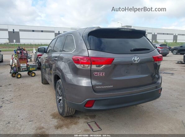 5TDZARFH0JS039238 2018 TOYOTA HIGHLANDER Gray Задня ліва чверть