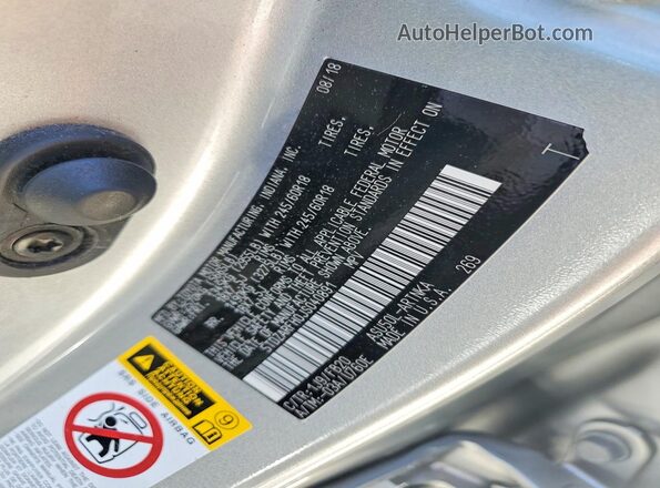 5TDZARFH0JS040891 2018 TOYOTA HIGHLANDER Серебряный 