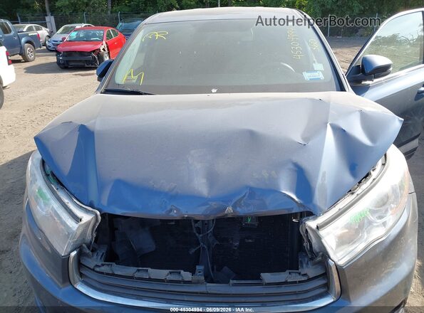 5TDZARFH1GS022800 2016 TOYOTA HIGHLANDER Blue უკანა ხედი
