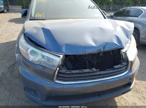 5TDZARFH1GS022800 2016 TOYOTA HIGHLANDER Blue წინა ხედი