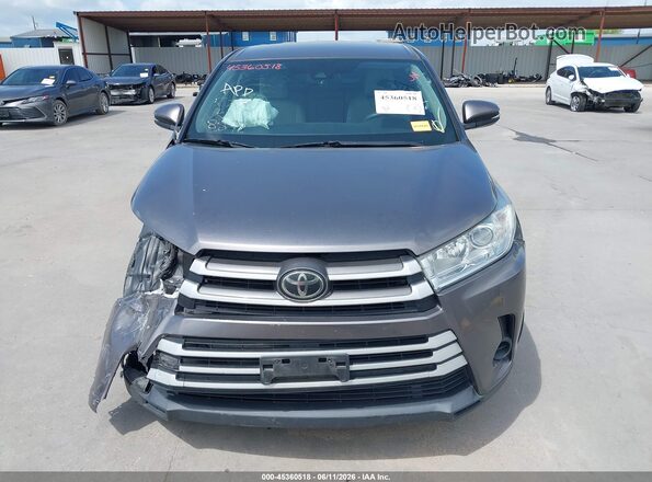 5TDZARFH3JS038892 2018 TOYOTA HIGHLANDER Серый Вид щитка приборов