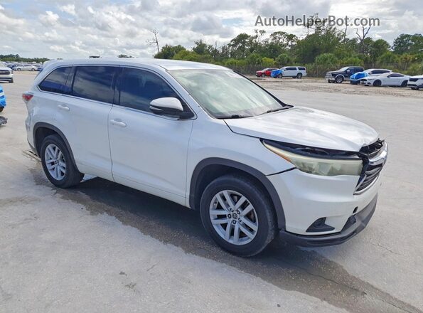 5TDZARFH5GS019494 2016 TOYOTA HIGHLANDER White Front right