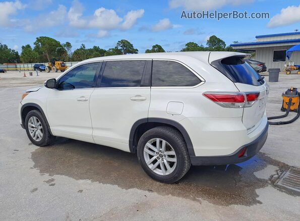5TDZARFH5GS019494 2016 TOYOTA HIGHLANDER White Rear left