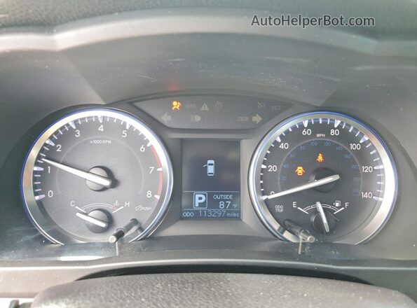 5TDZARFH5GS019494 2016 TOYOTA HIGHLANDER White Instrument cluster view