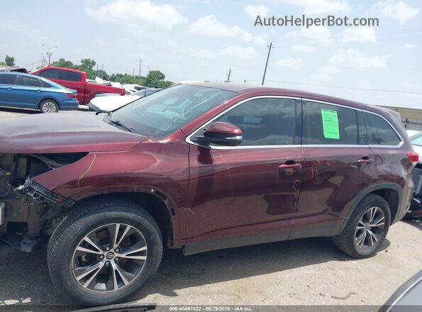 5TDZARFH8KS051591 2019 TOYOTA HIGHLANDER Burgundy Панорамний вид салону 360°