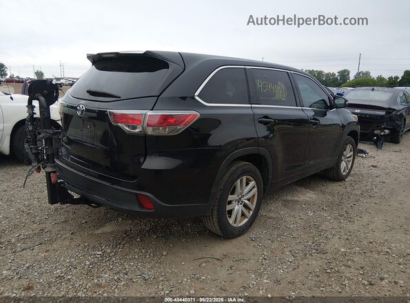 5TDZARFH9GS017232 2016 TOYOTA HIGHLANDER Black Задня права чверть