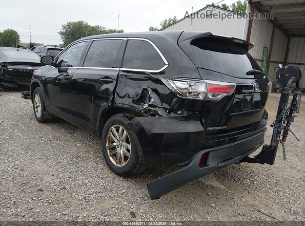 5TDZARFH9GS017232 2016 TOYOTA HIGHLANDER Black Вид спереду