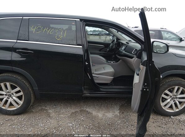 5TDZARFH9GS017232 2016 TOYOTA HIGHLANDER Black Вид салону спереду