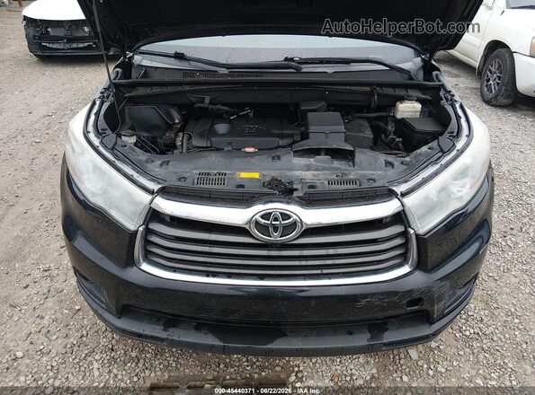 5TDZARFH9GS017232 2016 TOYOTA HIGHLANDER Black Вид ззаду