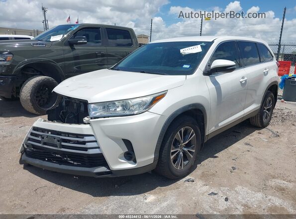 5TDZARFH9KS047713 2019 TOYOTA HIGHLANDER White წინა მარცხენა ხედი სამი მეოთხედიდან